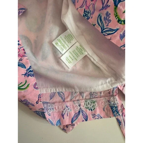 Lilly Pulitzer Girls Dress Size 6 Pink Blossom Girl's Night Out Print Dress - Picture 8 of 8